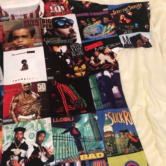 ♨️EAST COAST HIP HOP♨️ALBUM COVER COLLAGE T-SHIRT - Picture 3 of 8
